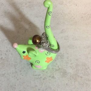 NWOT Size 7 Silver ring with stacked CZ and brown Pearl center